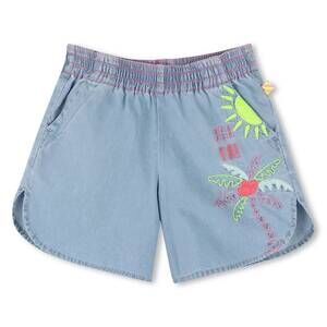 NEW BILLIEBLUSH girls palm tree denim shorts in blue